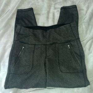 Old Navy grey leggings with zipper detail